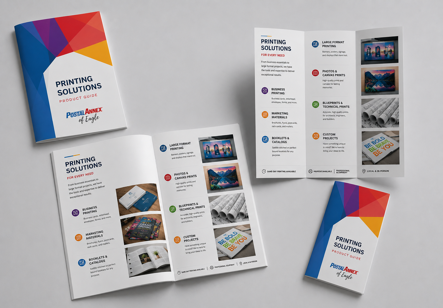 Brochures booklets and trifold pamphlets