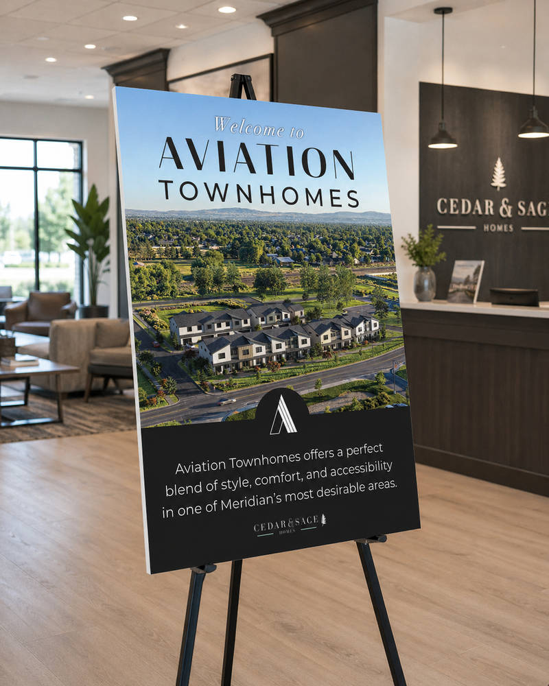Custom mounted rigid sign display