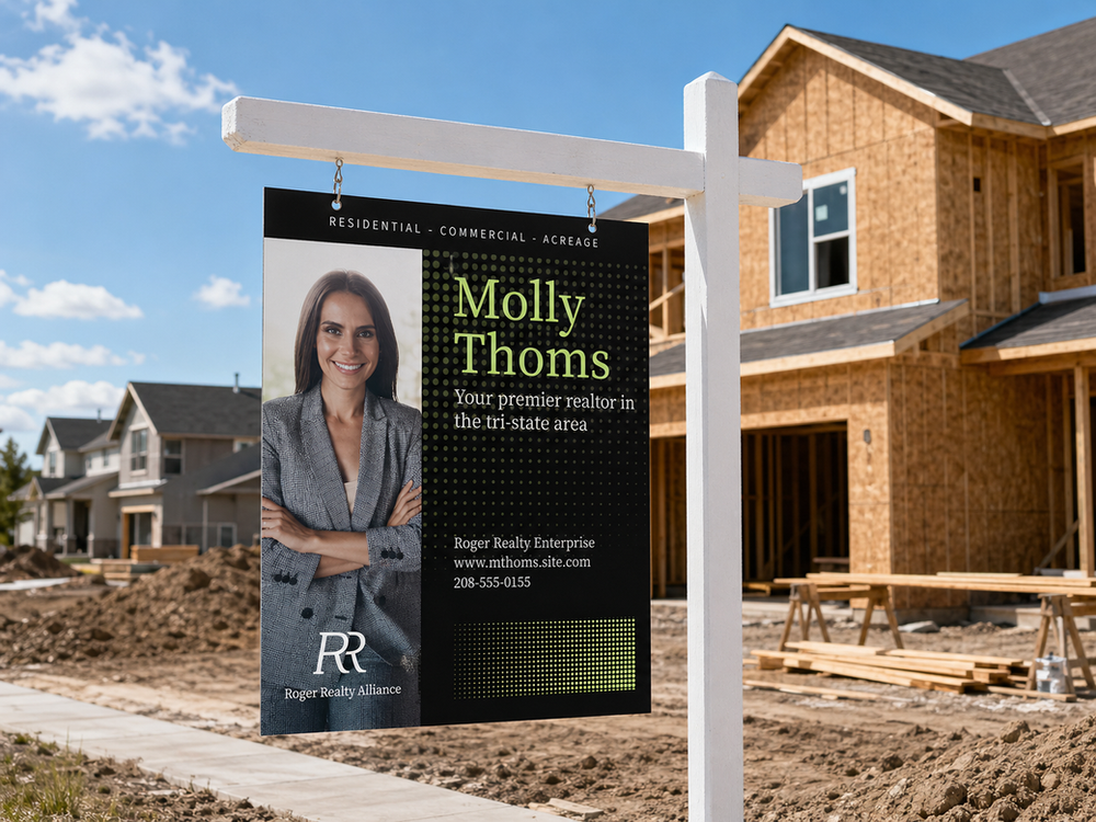 Custom REALTOR sign printed locally